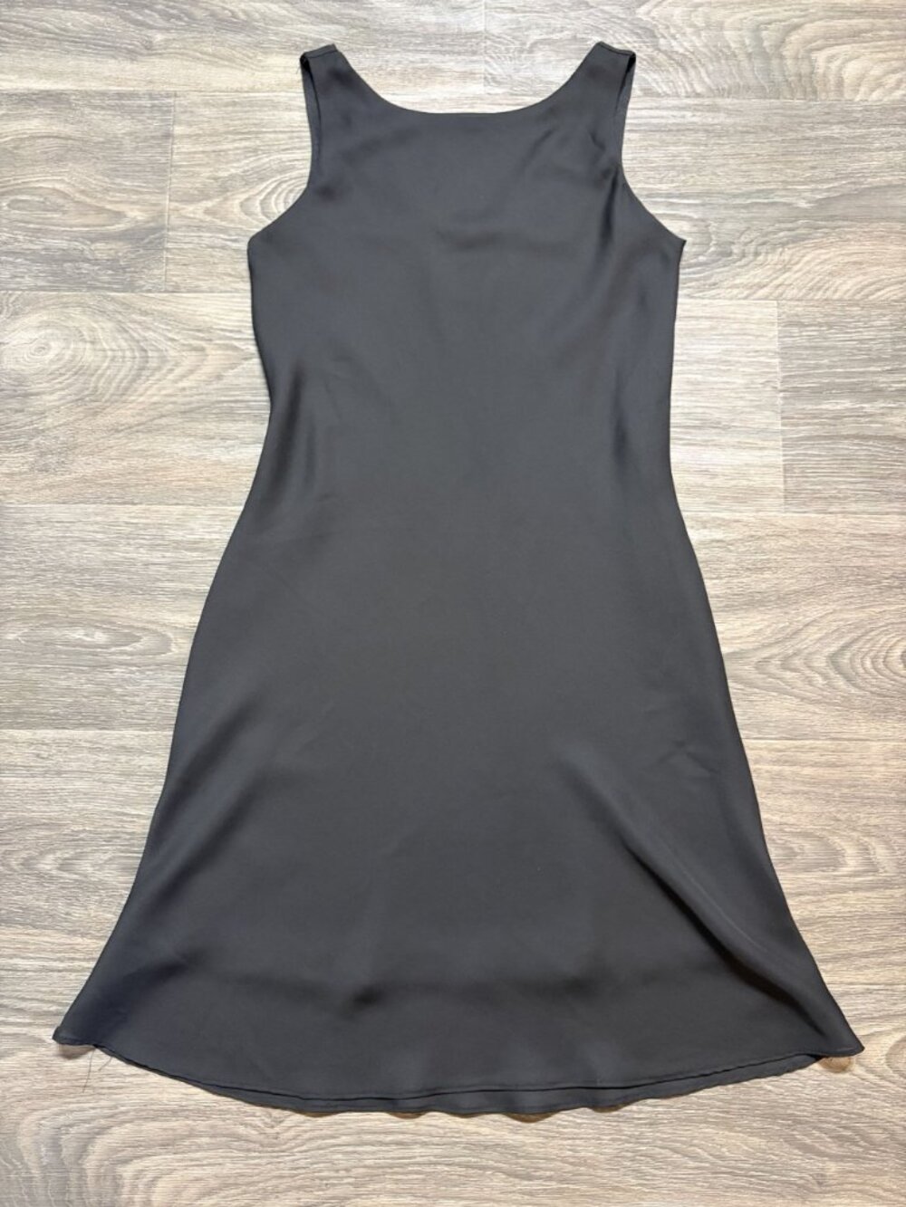 Alyn Paige Sleeveless Midi Dress 5/6 Back V Neck USA Made 90s Black Clueless VTG